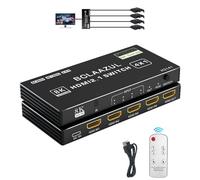 BolAAzuL 8K@60Hz HDMI 2.1 4-Port Splitter Switcher - 4 in 1 out, 4K 120Hz, 2K 144Hz, HDR, 48Gbps, CEC, Dolby Vision, for Xbox Series X PS5
