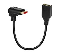 BolAAzuL 90 Degree DP Male to DP Female Cable 30 CM/12 Inch, Ultra Short Angled Displayport 1.2 Extension Cable Cord Audio and Video Extension Adapter Cable for HP Dell Asus 4K@60hz, 2K@144Hz, 1080P