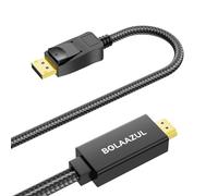 BolAAzuL Active 4K HDMI to Displayport 1.2 Converter Adapter Cable, from HDMI Source to DisplayPort Monitor Cable - Unidirectional M/M - for PS3/PS4/TV/Monitor/Projector