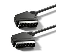 BolAAzuL RGB SCART to SCART Cable True 21-Pin, Fully Wired SCART Lead High-Fidelity Audio Video Cable for TV, DVD Player, VCR, STB and Retro Consoles - 1.1m, Black