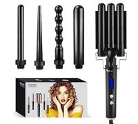 Bo'laiya 5 in 1 Curling Iron Set:The Bo'laiya Curling Iron Set Contains: Bubble Rollers from 0.6 to 0.98 inch; 3 Tube Curlers 0.98 inch;Small Curling Iron 0.75 inch