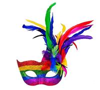 Boland 00211 Carnival Rainbow Mask, multi-coloured, one size, 10116594