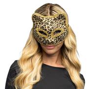 Boland 00230 Leopard Mask with Elastic Band, Face Mask for Carnival and Theme Party, Cheetah Fancy Dress Mask for Costumes