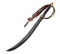 Boland 00668 - Pirate Sword Approx. 68 cm Long Plastic Leather Grip Tape with Fringes Private Cancer Sailor Carnival Halloween Fancy Dress Theme Party