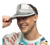 Boland 00745 Sun Visor Disco Cap for Adults, 90s Hat for Festival, Carnival or Retro Theme Party