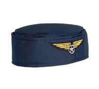 Boland 01356 Stewardess Hat for Adults, Size 56, Dark Blue with Gold, Flight Companion, Aviator, Work, Theme Party, Carnival