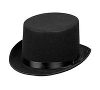 Adult Size Victorian Gentleman Black Felt Top Hat Period Fancy Dress One Size
