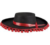 Boland 04263 - Espagnole Hat, Red/Black, Headwear, Flamenco Dancer, Spanish, Costume, Carnival, Theme Party