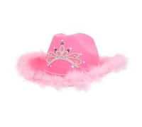 Boland 04358 Cowboy Hat with LED and Tiara, Western Hat Size 57 cm, Luminous Hat for Carnival, Festival and Theme Party