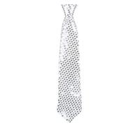 Boland - 1 Piece Tie Length 40 cm with Elastic Band Spangles Sequins Plain Colours Glamour Accessory Carnival Theme Party Costume Fancy Dress Outfit Unisex Halloween Suit