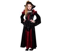Boland 10104783 Costume Girl Queen of The Vampires (Size 10-12 Years), Unisex, Black/Red