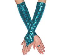 Boland 10201510 Mermaid Elbow Gloves, Blue