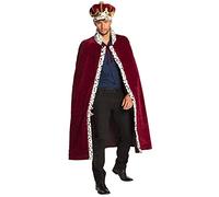 Boland 10203599 Kostümset 36104 Costume Majesty, Hat and Royal Coat Set Duke for Adults, Crown and Cape Made of Plush, Carnival, Theme Party, Multicoloured, 140 (EU)