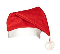 Boland 13401 Santa Promo Christmas Hat for Men and Women in Red and White with Swinging White Bobble on Thread Christmas Carnival Theme Party