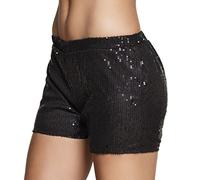 Boland 01872 Hotpants Sequins Costume, Black, M