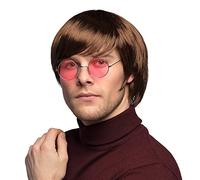 Boland 1960s John Wig - Retro Chestnut Brown Silk Wig for Cosplay, Costumes, and Themed Parties - Authentic Vintage Look