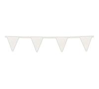 Boland 20005 - Glitter Bunting White, 1 Piece, Length 600 cm, Flag Chain, Hanging Decoration, Garland, Theme Party, Carnival, Birthday, Wedding, Christening, Communion, Confirmation, Anniversary, Garden Party