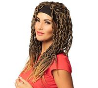 Boland 23673 Emily Adult Wig - Brown Curly Hair with Hair Band, One Size, Perfect for Fancy Dress, Cosplay, and Themed Events