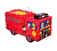 Boland 30966 - Pinata Fire Engine Car, Size 43 x 24 x 18 cm, Fire Truck, Fire Engine, Birthday, Decoration, Party Game, Gift