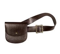 Boland 36012 Brown-Gold Bum Bag with Adjustable Belt, 18 x 18 cm Pouch - Ideal Accessory for Carnival, Theme Parties, Native American, Pirate, or Medieval Costumes