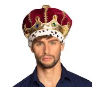 Boland 36106 - Majesty Hat, Multicoloured, Crown for Adults, King, Duke, Plush Hat, Carnival, Carnival, Mardi Gras, Theme Party