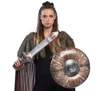 Boland 43996 Set of 2 Inflatable Sword and Shield, Multicoloured, 58/45 cm - Accessory for Knight Fancy Dress Costume, and Medieval-Themed Parties