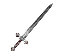 Boland 44049 - Knight's Sword, Length 72.5 cm, Toy Weapon, Dummy, Plastic, Degging, Stitch Weapon, Black, Knight, Carnival, Carnival, Halloween, Theme Party
