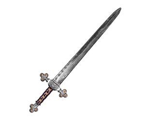 Boland 44049 - Knight's Sword, Length 72.5 cm, Toy Weapon, Dummy, Plastic, Degging, Stitch Weapon, Black, Knight, Carnival, Carnival, Halloween, Theme Party