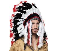 Boland 44139 Indian Apache Hair Accessories, Feather Pattern, Multicoloured, Standard Size