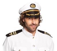 Boland 44372 Captain Jonah Hat, White/Black/Gold, One Size