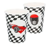 Boland 44778 Speed Racing Car Paper Cups for Parties and Birthdays Formula Racing Car Pack of 8