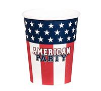 Boland 44974 - American Party Party Cups 10 Pack 210ml Eco-Friendly Party Tableware 100% Paper Birthday Theme Party