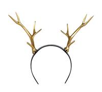 Boland 50025 - Tiara antlers, headband, black and gold, for adults, made of plastic, reindeer, deer, carnival, carnival, Halloween, theme party