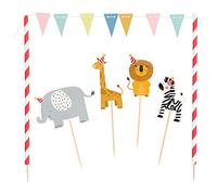 Boland 50216 - Cake Decoration Safari Animals Cake Gift Birthday Children's Day Elephant Zebra Giraffe Lion