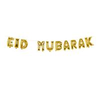 Boland 50916 Foil Balloon Garland Eid Mubarak, Length 5 m, Party Decoration, Ramadan, Hanging Decoration