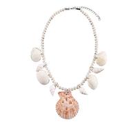 Boland Kette 51031 Mermaid Necklace with Shells and Beads for Adults, Costume Jewellery, Carnival, Theme, Halloween, Beach Party, Multicoloured, Standard Size