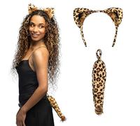 Boland 52313 - Cladding Leopard - Tiara and Tail - One Size, Multi-Coloured
