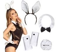 Boland 52319 Costume Set Rabbit, Headband, Collar, Cuffs and Pom Pom, Bunny, Ra