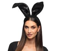 Boland 52358 - Headband Rabbit XL, Black Tiara with Ears, Accessories for Costumes, Theme Party, Carnival, JGA