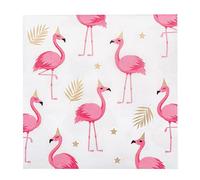 Boland 52498 - Party Napkins Flamingo 20 Pieces 33 x 33 cm Mouth Cloth Table Decoration 100% Paper Birthday Theme Party