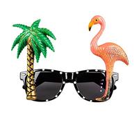 Boland 52517 Hawaiian Party Glasses with Flamingo and Palm Tree, Costume Accessories, Fancy Dress Costumes, Carnival, Summer Party