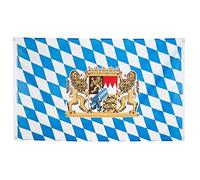 Boland 54223 Banner Flag of Bavaria, 90 x 150 cm Authentic Blue and White Bavarian Flag for Oktoberfest, German-themed parties, and Indoor/Outdoor Decorations, Ideal for Large Event Spaces