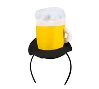 Boland 54244 Headband Cheers Tiara with Beer Glass, Headpiece, Accessire, Folk Festival, Costume, Carnival, Theme Party, Yellow