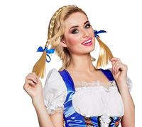 Boland 54262 Headband Heidi Braids, Solid, Beige, Standard Size