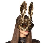 Boland 54538 - Steam Bunny Half Mask Steampunk Timepunk Rabbit Accessory Costume Carnival Theme Party