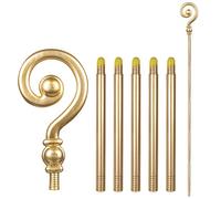 Boland 56608 - Bishop's Stick 6 Pieces, Length 185 cm, Gold, St. Nicholas, Accessory, Fancy Dress, Costume, Carnival, Theme Party, Theatre, Stage