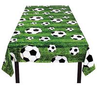 Boland 62509 Football Print Tablecloth, 180 x 120 cm, Decorative Polyester Tablecloth for Bundesliga & Champions League Parties, Birthdays, Public Viewings