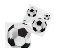 Boland 62522 - Football Party Napkins Pack of 20 33 x 33 cm Mouth Cloth Table Decoration 100% Paper Birthday Theme Party