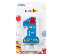 Boland 63411 Candle My 1St Birthday, Blue