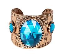 Boland 64425 - Bracelet Topaz of the Nile, Turquoise Blue Gemstones, Roman, Cleopatra, Egyptian, Theme Party, Carnival